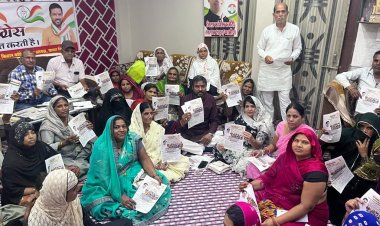 किसान कांग्रेस कार्यालय पर हुआ नारी सम्मान योजना का शुभारम्भ - राजेश भरावा