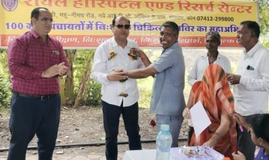 राॅयल हाॅस्पिटल द्वारा 100 निःशुल्क चिकित्सा शिविर के महाअभियान का ग्राम घटला शिविर सम्पन्न, 305 मरीजों की हुई जाँच