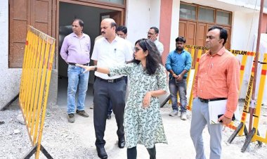 कलेक्टर बाथम ने मतगणना स्थल का निरीक्षण किया