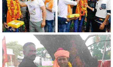 उज्जैन के हिंदूवादी नेता  दिनेश बाथम का भव्य स्वागत - अभिनंदन : 8 वर्ष बाद भेरूगढ़ जेल से पैरोल होने पर 