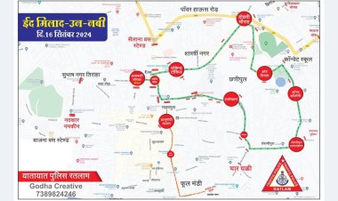 ईद मिलाद उन नबी पर्व के दृष्टिगत रतलाम पुलिस द्वारा यातायात डायवर्सन प्लान