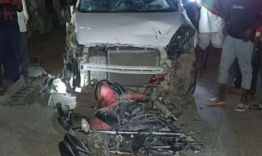 तेज रफ्तार कार ने दो बाइक सवारों को रौंदा...!