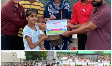 सामाजिक संस्था एक पहल फाउंडेशन एवं सनरेंज हाई सेकेंडरी स्कूल द्वारा बच्चो को स्पोस्ट एवं मार्शल आर्ट में रुचि