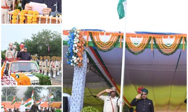 स्वतंत्रता दिवस हर्षोल्लास के साथ मनाया गया ,मुख्य समारोह में जनजातीय कार्य मंत्री शाह ने ध्वजारोहण किया